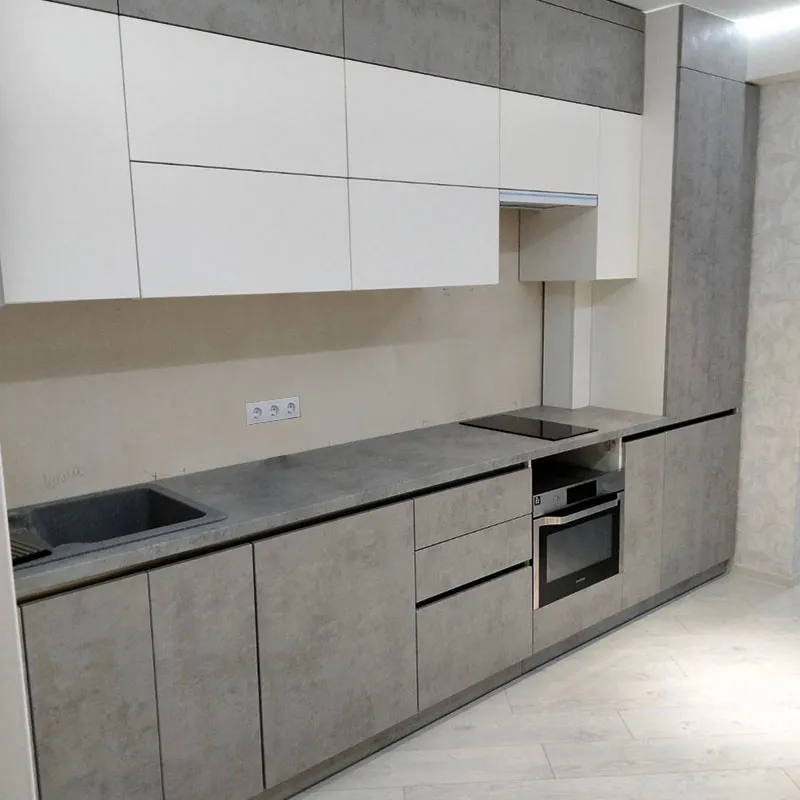 Mobilă bucătărie la comandă Concrete, MDF înfoliat mat + mat texturat, București