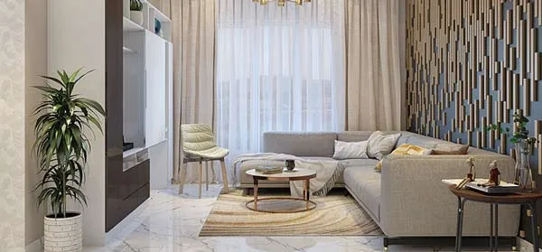 Living cu corp TV și bibliotecă decorativă, mobilier la comandă București