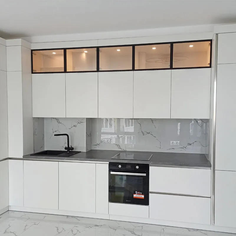 Mobilă bucătărie la comandă White, MDF vopsit mat, București